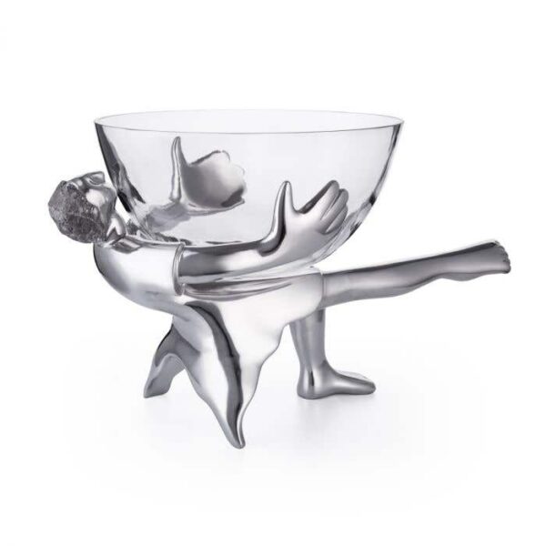 GLASS BOWL AND STAND